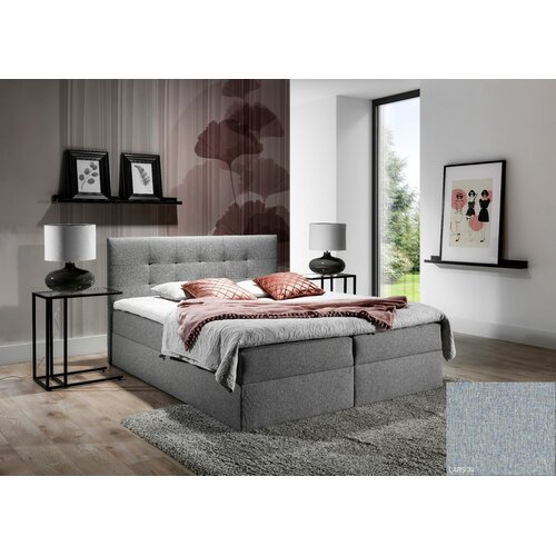 Boxspringbett Ahumada Mit Topper Und Stauraum Zipcode Design Farbe Blau Und Grau Grosse 120 200 Cm Moebel Suchmaschine Ladendirekt De