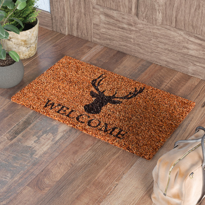 Loon Peak Gilpatrick Deer Welcome Non Slip Outdoor Door Mat Reviews Wayfair