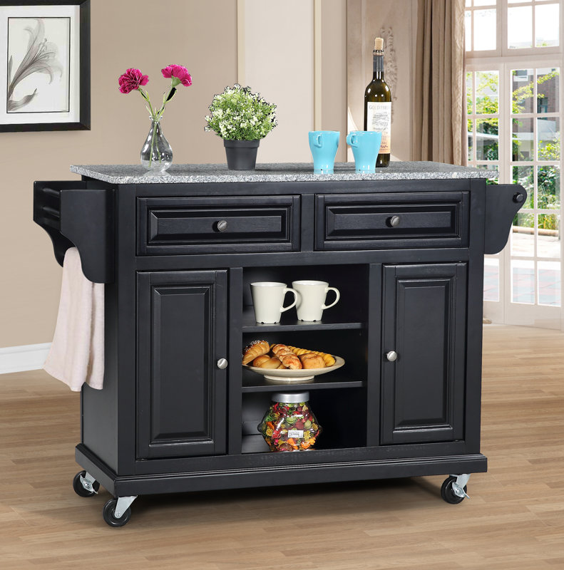 Kitchen Island Granite Top wildon home ® kitchen island with granite top & reviews | wayfair Kitchen Island Granite Top wildon home ® kitchen island with granite top & reviews | wayfair