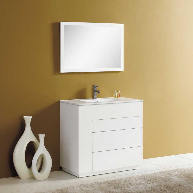 Cosmo 36" Single Vanity Set with Mirror