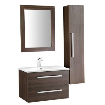 Acf Crystal Dance 28 Single Bathroom Vanity Set With Mirror Wayfair