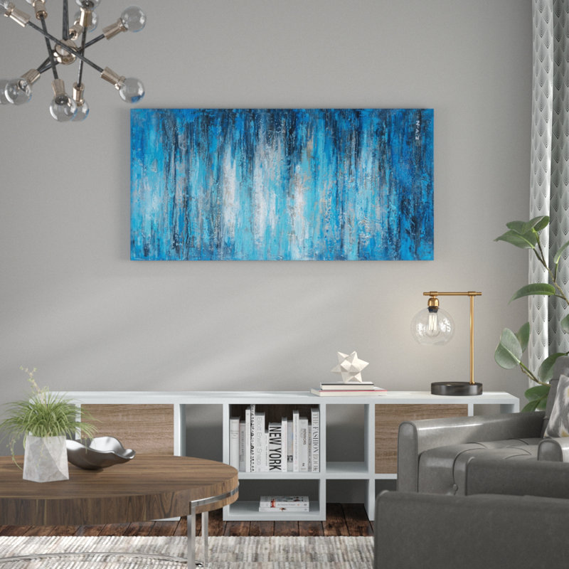 Wrought Studio A Sea Of Blue Oil Painting Print On Wrapped