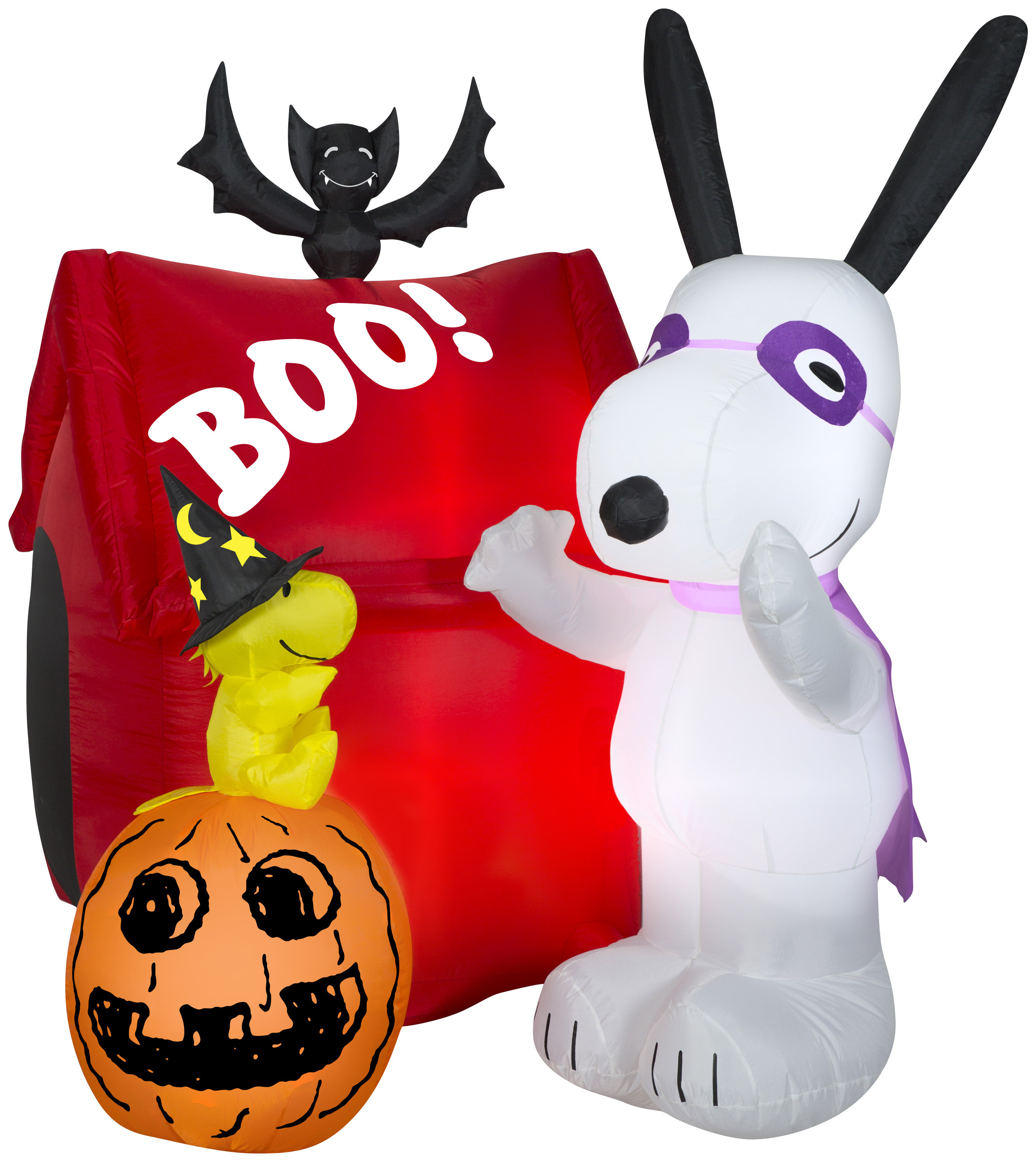 Gemmy Industries Airblown Snoopy Halloween House Lg Scene Peanuts