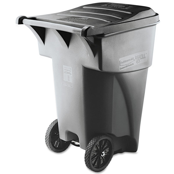 Rubbermaid Commercial Products BRUTE 44 Gal. Grey Round Vented Wheeled