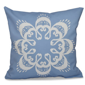 Oliver Ikat Mandala Geometric Outdoor Throw Pillow