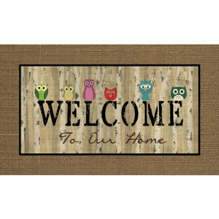 Owl Welcome Mat Wayfair