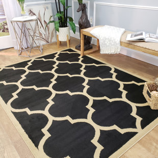 Moroccan Trellis Area Rug Wayfair Kinner Moroccan Trellis Black Area Rug