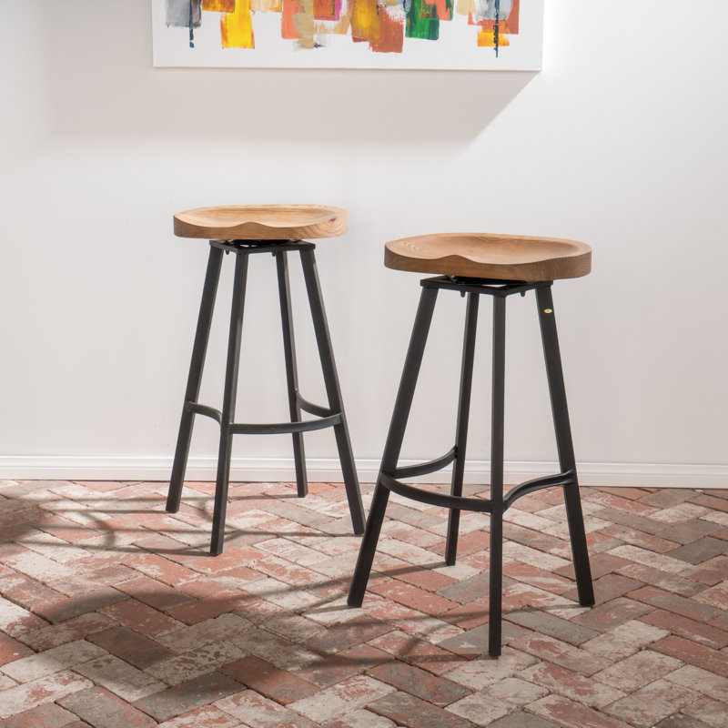 Mercury Row Lindquist Swivel Solid Wood 31 5 Bar Stool Reviews