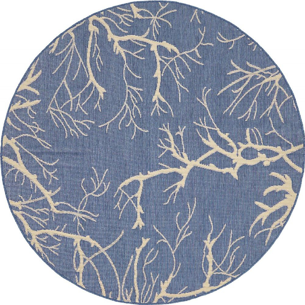 Rugpal Veranda Power Loom Blue Beige Rug Wayfair