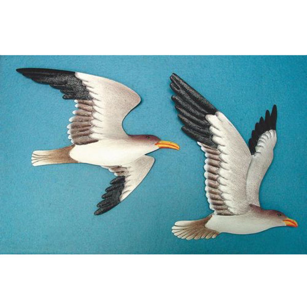 Get Wallpaper Breakwater Bay 2 Metal Seagull Wall Plaques Flying Shore Birds Wall Decor Reviews Wayfair For iPhone Free