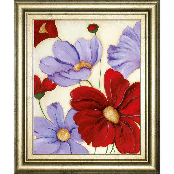 Winston Porter Lavender And Red Ii Framed Acrylic Painting Print
