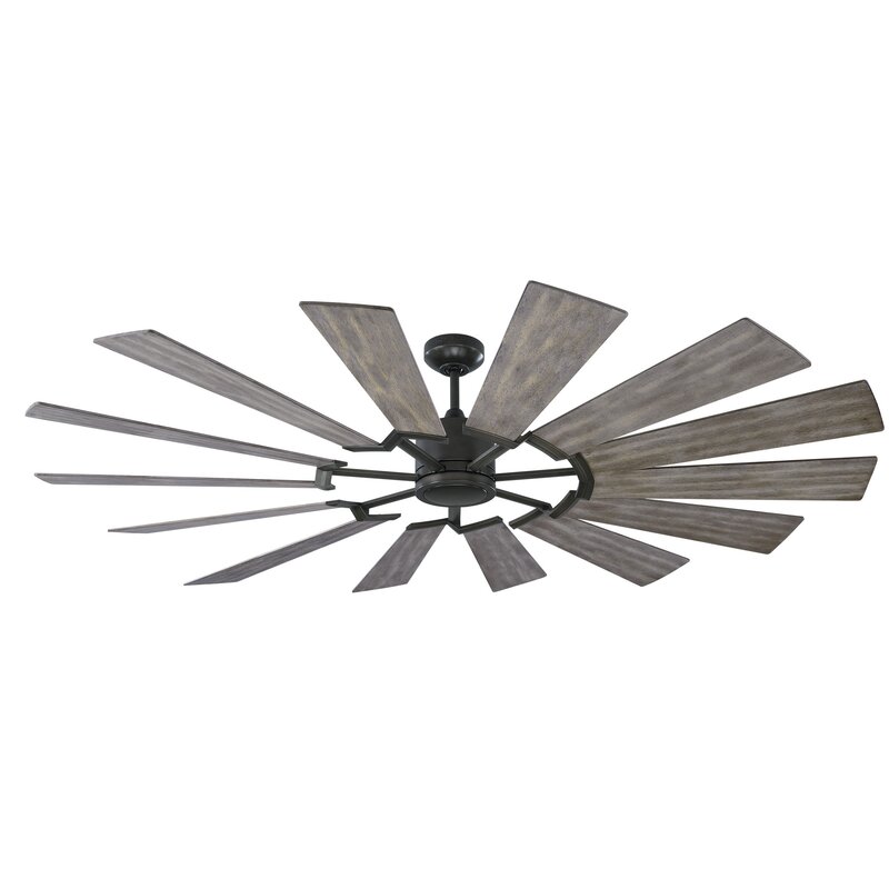 Brayden Studio 72 Oswestry 14 Blade Led Standard Ceiling Fan With Remote Control And Light Kit Included Reviews Wayfair