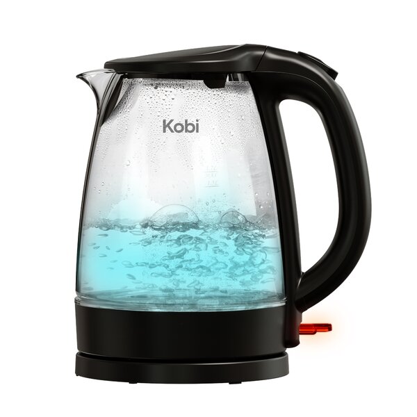 Tower Illuminating Glass Kettle with 2 Slice Long Slot Glass Toaster Set