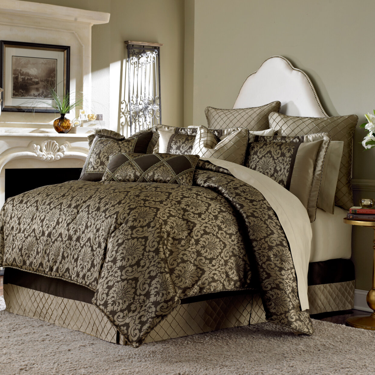 Michael Amini Imperial Comforter Set - Bronze | Wayfair