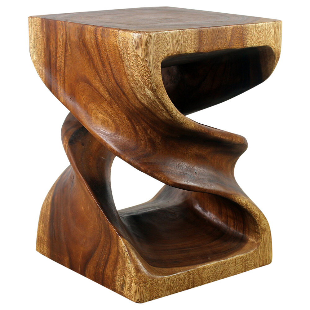 Loon Peak® Ahliya 20'' Tall Solid Wood Block End Table Set | Wayfair