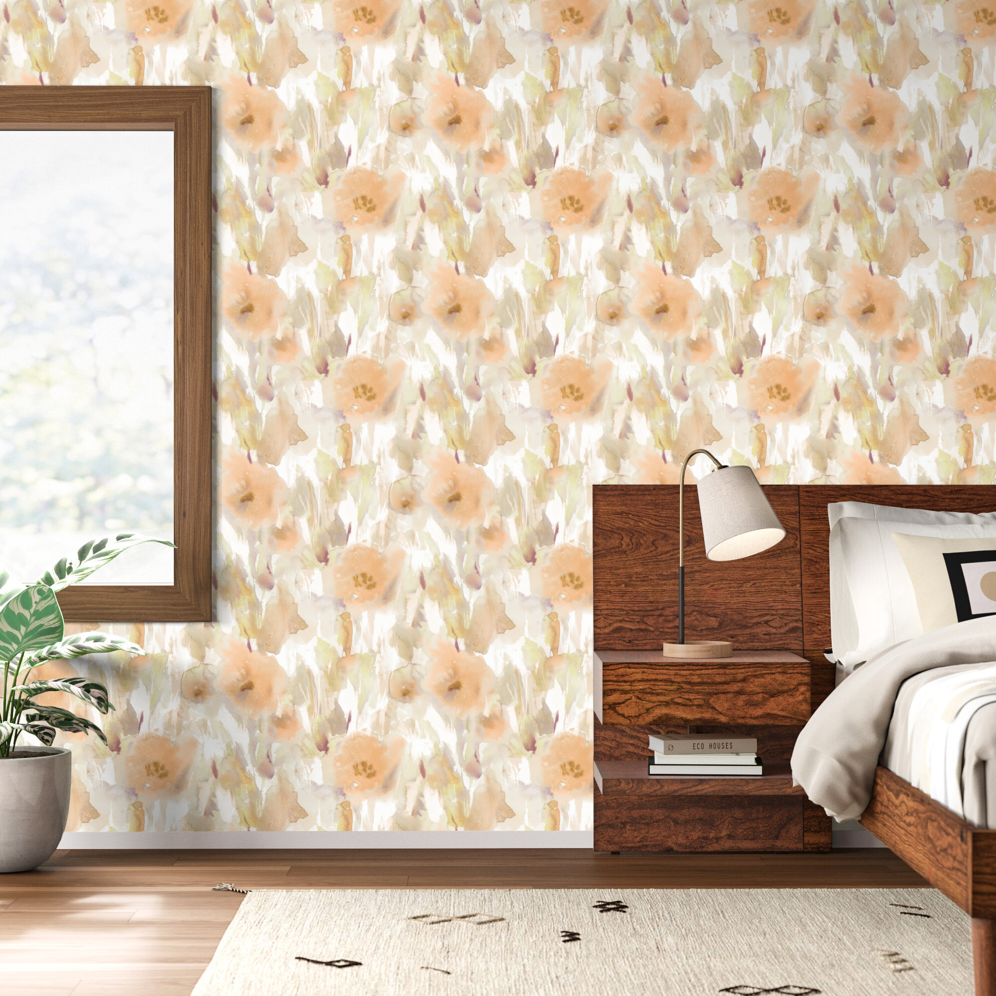 Wade Logan® Alzain Floral Wallpaper | Wayfair