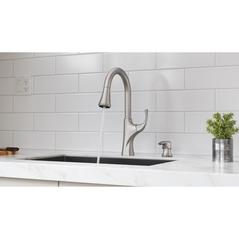 Pfister Miri Pull Down Single Handle Kitchen Faucet With Spot