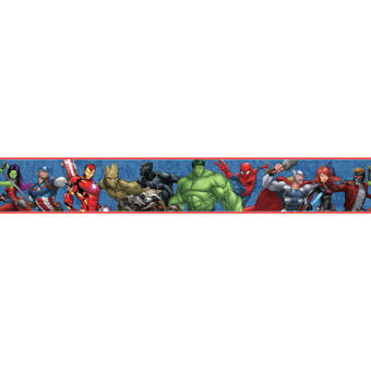 York Wallcoverings Disney Kids Iii Marvel Characters 15 L X 9 W Wallpaper Border Wayfair