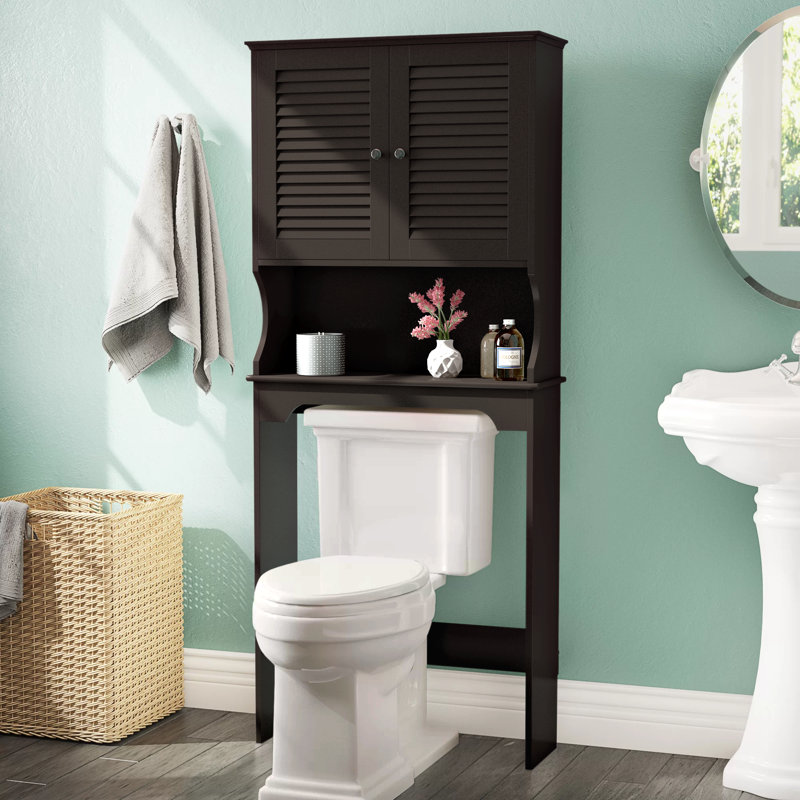 Three Posts Ellsworth 26 1 W X 64 75 H X 8 1 D Free Standing Over The Toilet Storage Reviews Wayfair