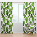 Palm Leaf Curtains Wayfair