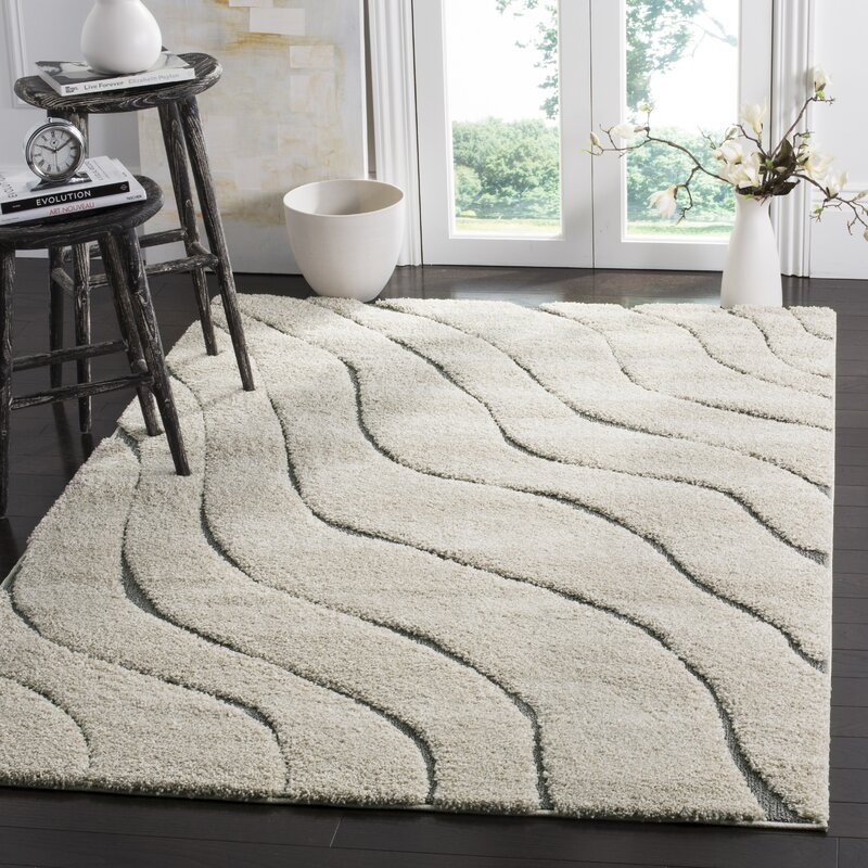 Ebern Designs Stacie Cream/Grey Area Rug & Reviews | Wayfair.ca