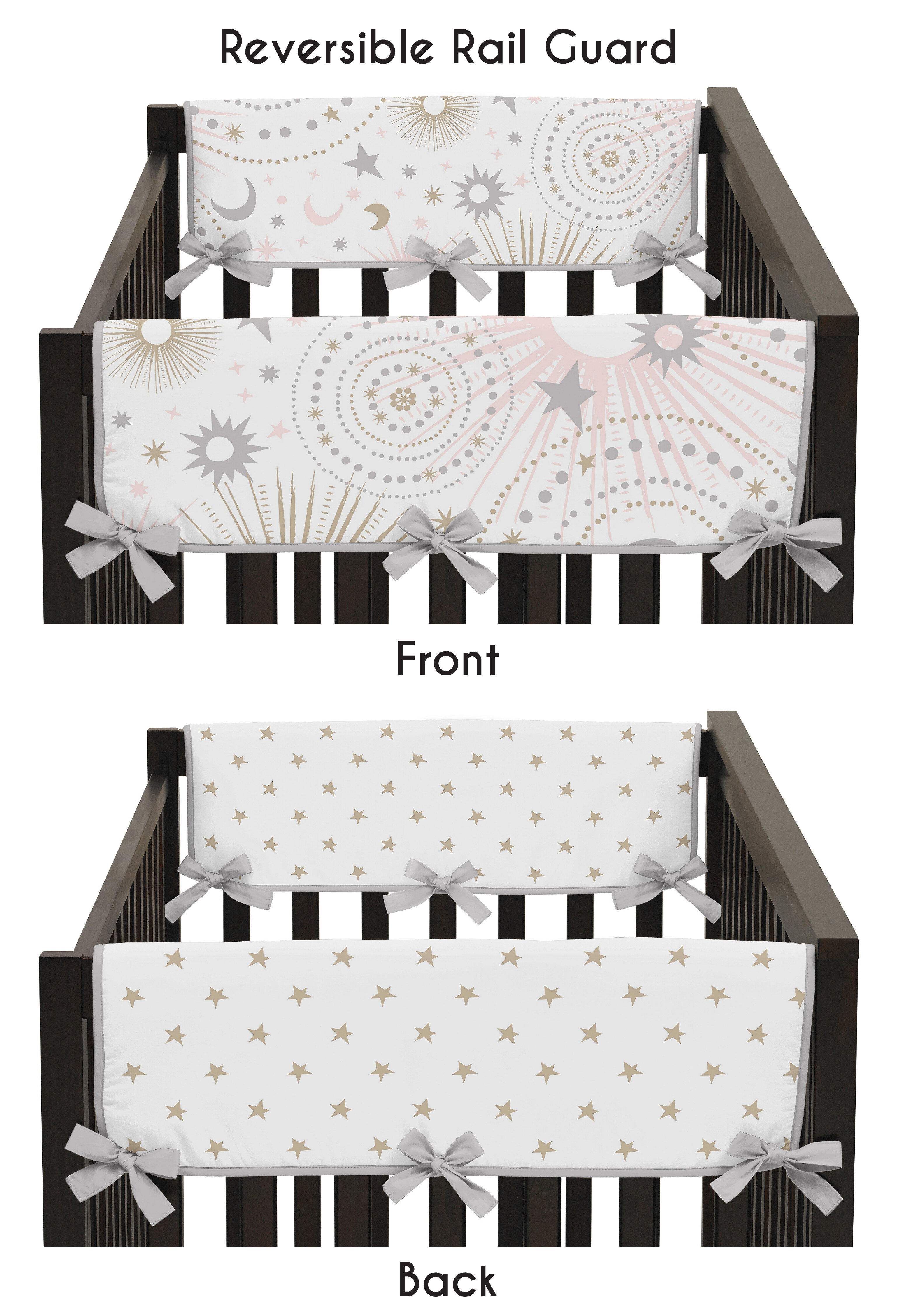 Sweet Jojo Designs Celestial Crib Rail Guard Cover Wayfair