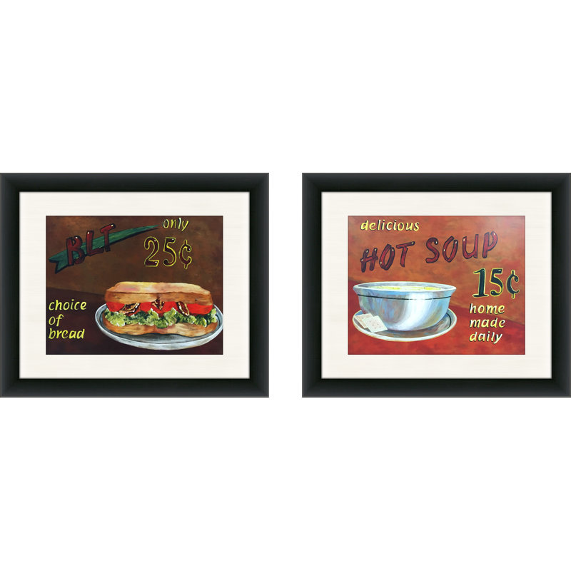 Red Barrel Studio Blt 2 Piece Framed Vintage Advertisement Set Wayfair