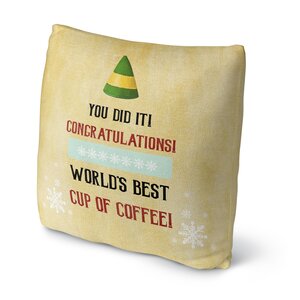 Worlds Best Coffee Fleece Throw Pillow