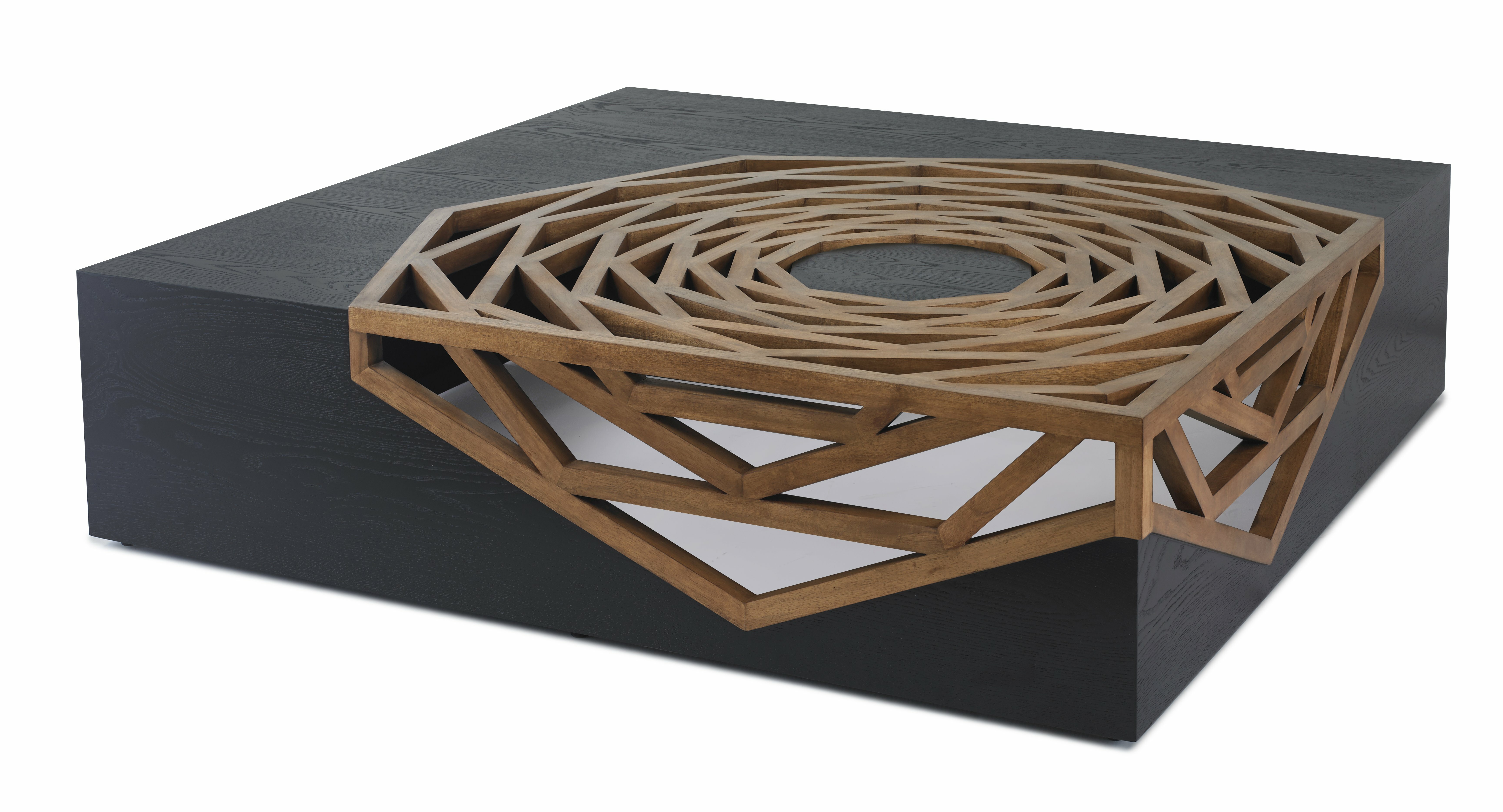 wood abstract coffee table