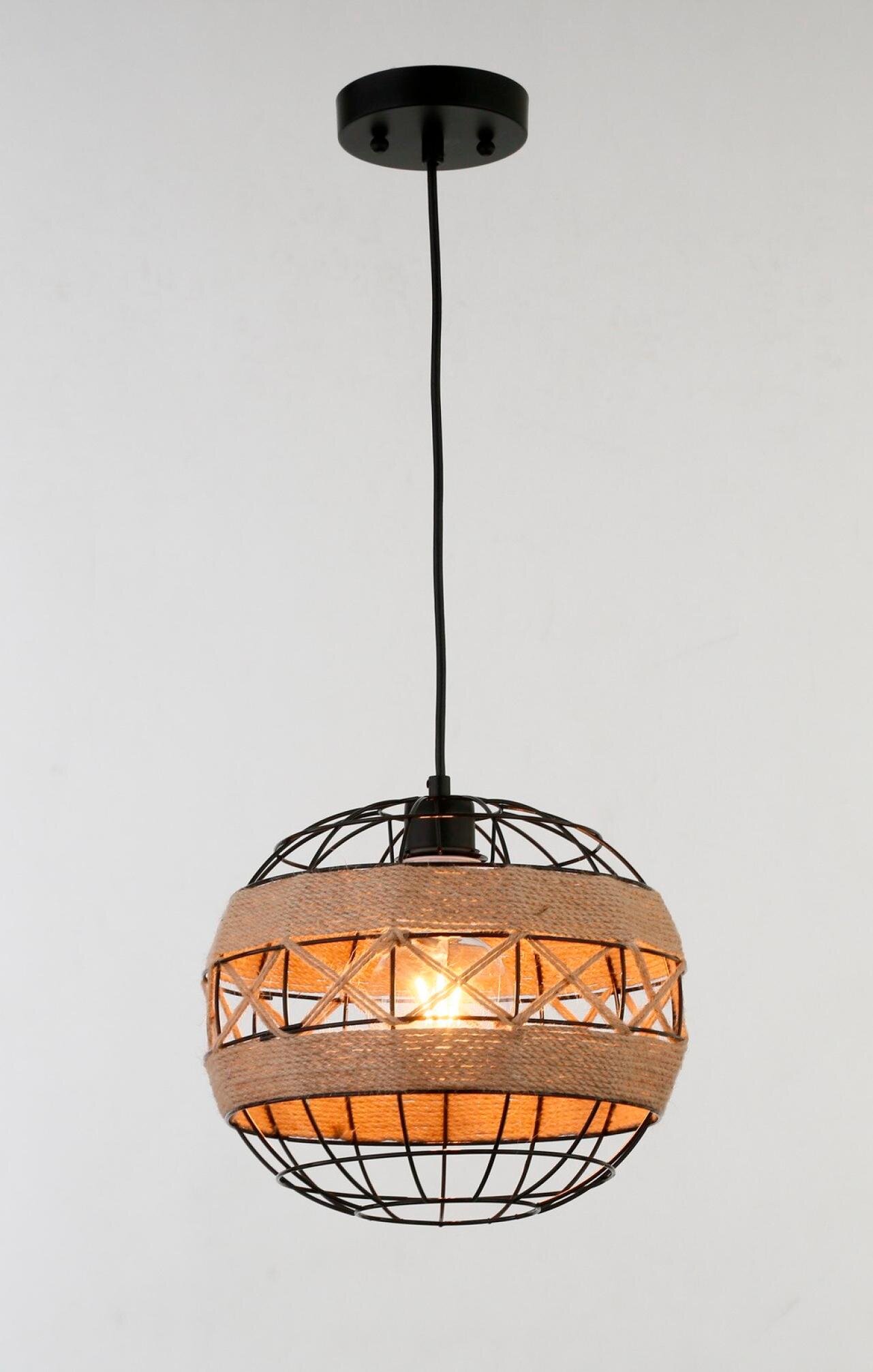 NEW DIY Industrial Pendant Lamp Retro Vintage Nautical Hemp Rope Ceiling Light 