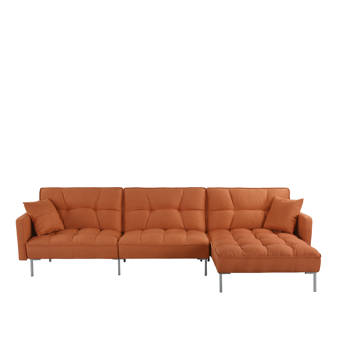 Ebern Designs Surabaya 110 6 Linen Right Hand Facing Sleeper Sofa Chaise Reviews Wayfair Ca
