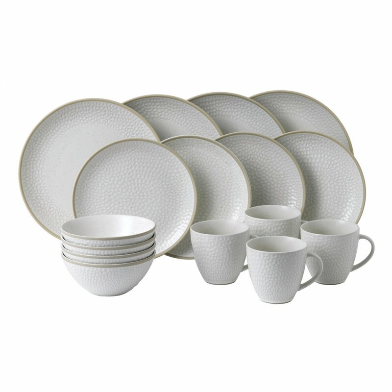 White Royal Doulton Durable Dishwasher /& Microwave Safe Gordon Ramsay Maze 12 Piece Porcelain Casual Dinnerware Set
