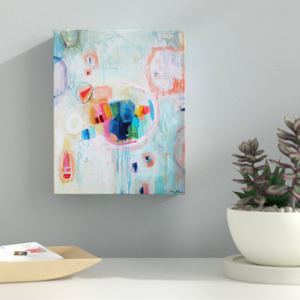 Latitude Run Abstract Gems 2 Painting Print On Wrapped Canvas
