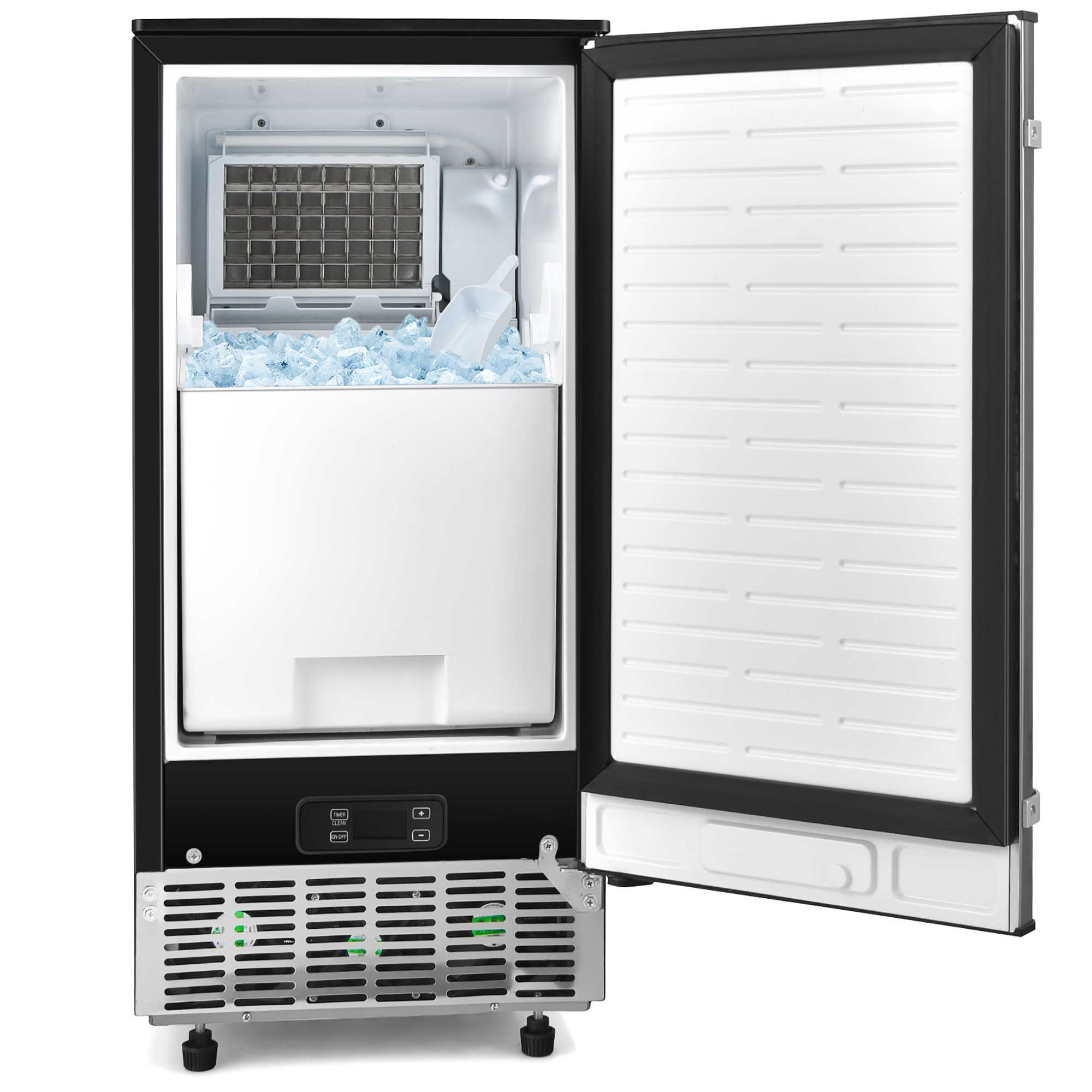 Costway 80 Lb. lb. Daily Production Cube Clear Ice BuiltIn Ice Maker