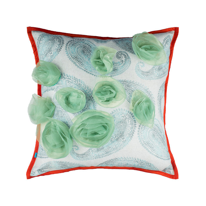 Latitude Run 100 Handmade Imported Paisley Life Throw Pillow