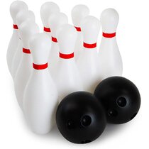 5 Feet Long Portable Arcade Style Game Sharper Image 10 Pin Jumbo Tabletop Bowling