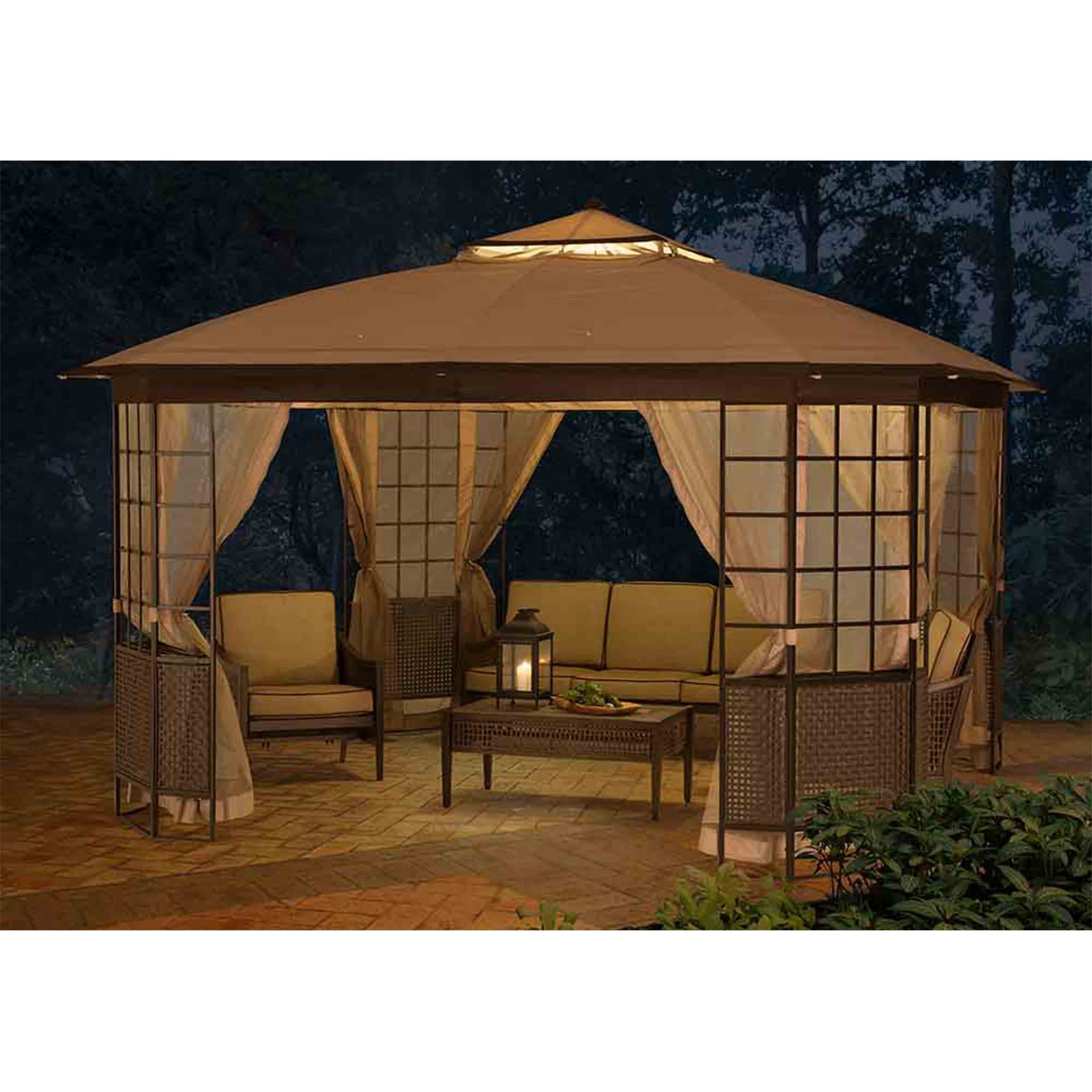 Sunjoy Bay Window 12 Ft W X D Metal Patio Gazebo Wayfair