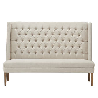 Canora Grey Acuna Button Tufted Rubberwood Upholstered Bench Wayfair