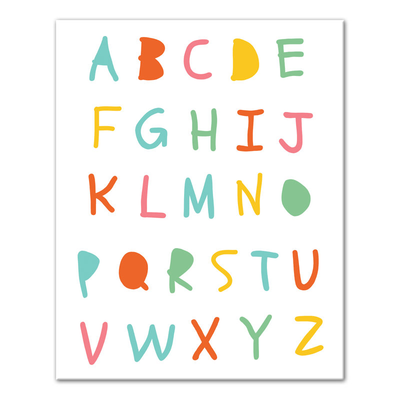 Harriet Bee Labrecque Colorful Alphabet Canvas Art Wayfair