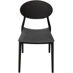 Stackable Plastic Patio Chairs Wayfair Jae Plastic Stacking Patio Dining Chair Set Of 4