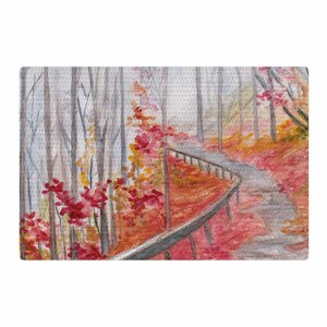 Rosie Brown Amicalola Falls Orange/Gray Area Rug