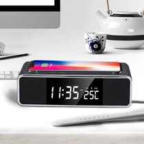 Details about   Wireless Bluetooth Speaker LED Digital Alarm Clock FM Radio Mirror Clock 