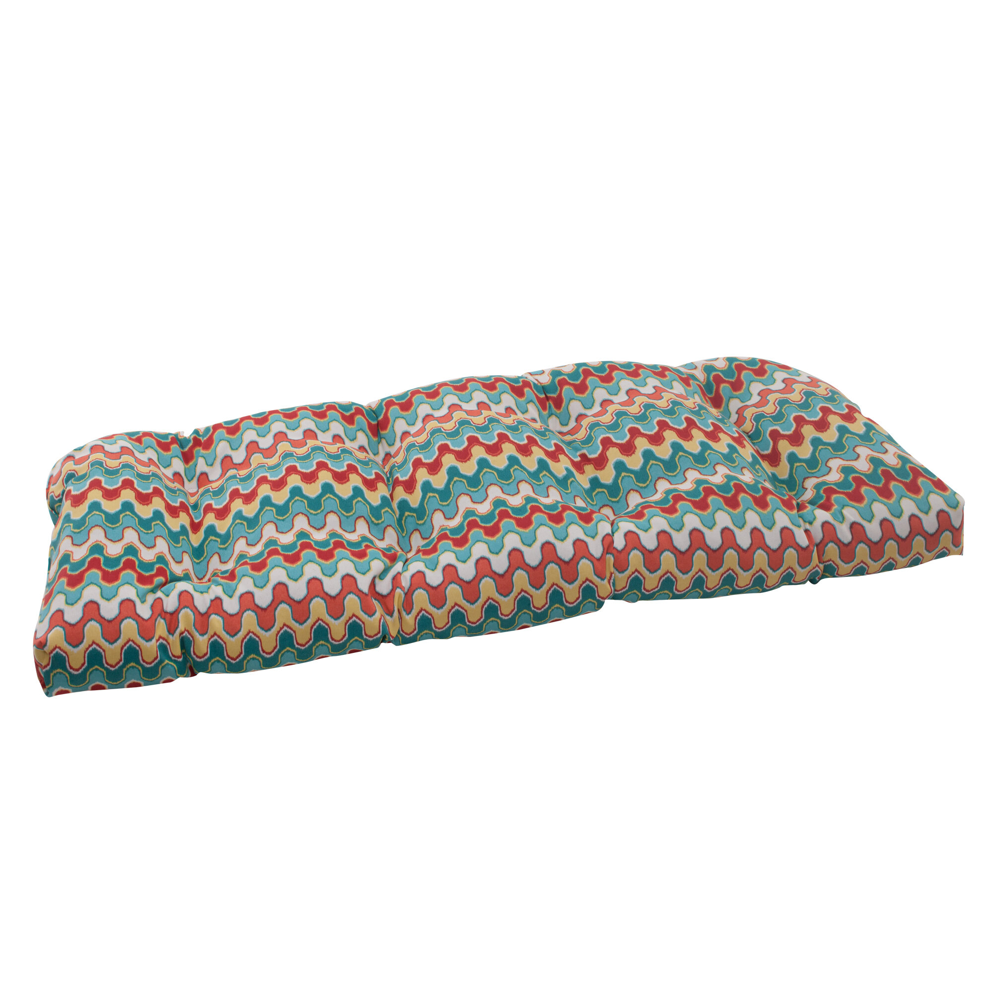 Pillow Perfect Indoor/Outdoor Nivala Wicker Seat Cushion Set of 2 Blue