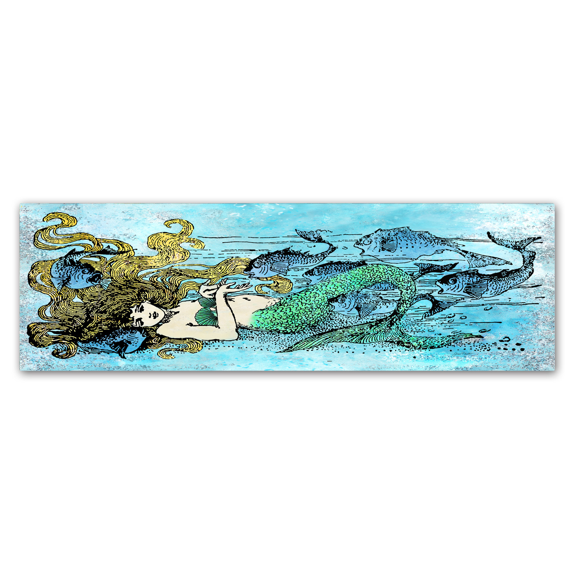 Highland Dunes Mermaid Under The Sea 1 Wrapped Canvas Graphic Art Print Reviews Wayfair