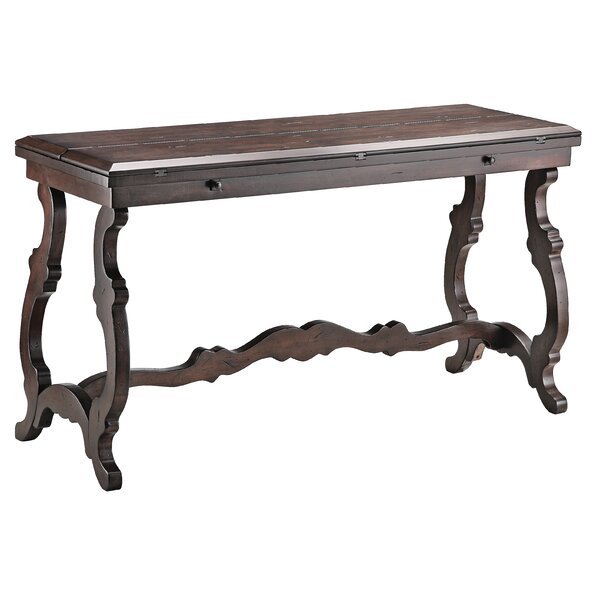 Charlton Home Quinnville Wood Flip Top Console Table Reviews Wayfair