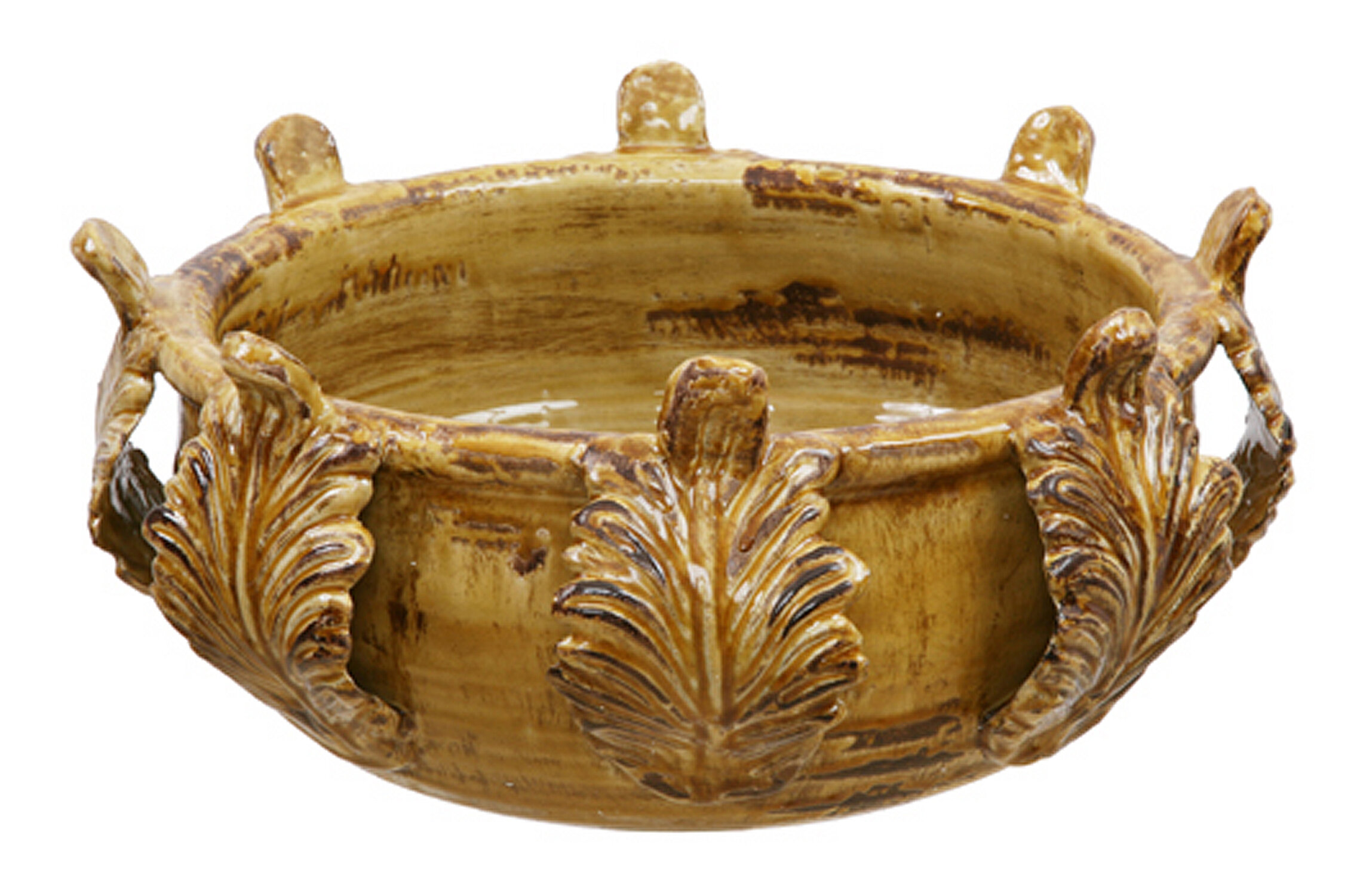 Winward Silks Acanthus Ceramic Decorative Bowl | Wayfair