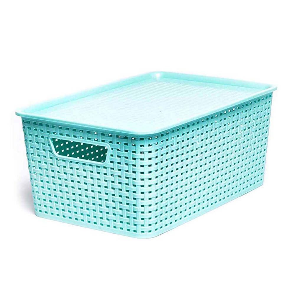 plastic basket with lid