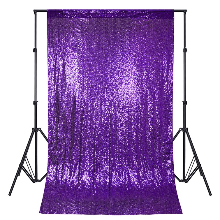 Zdada Purple Shimmer Sequin Backdrop 6ftx8ft-Party Photo Backdrop Sparkly Backdrop Curtain-Not Through
