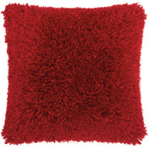 red furry pillows