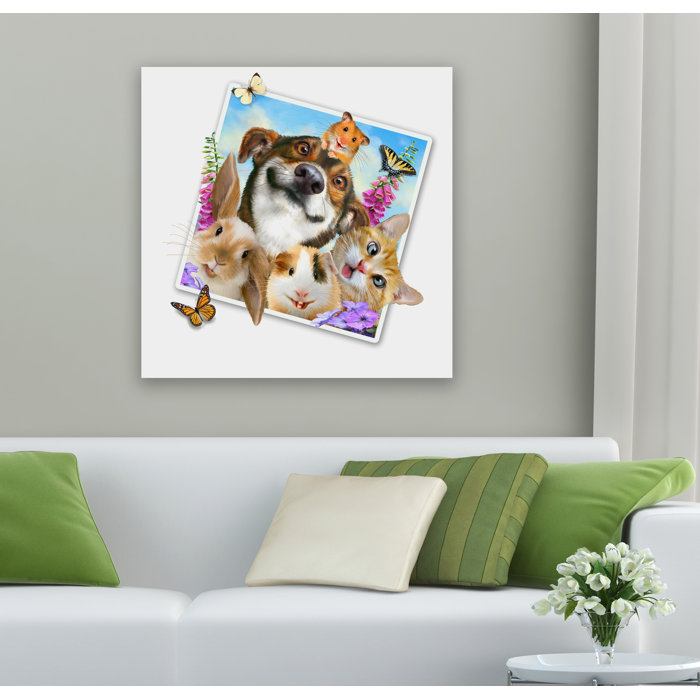 Trademark Art Cute Pet Photograph Acrylic Painting Print On